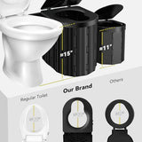 Portable Toilet, Upgraded 15'' Camping Toilet for Adults with Lid, Folding Toilet with Removable Paper Holder, Travel Portable Potty for Camping, Hiking, Roadtrip, Tent, Truck Drivers