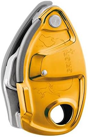 Petzl GRIGRI + Belay Device with Cam-Assisted Blocking and Anti-Panic Handle, Suitable for Learners and Intensive Use - Orange