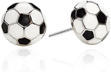 SmileBelle Sterling Silver Sports Earrings, Hypoallergenic Volleyball Earrings, Soccer, Basketball Jewelry Baseball Golf Stud for Women Mom as Sports Fan Senior Night Gift Teen Stuff Accessories