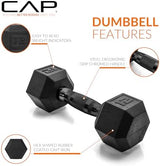 CAP Barbell Coated Dumbbell Weight | Multiple Options Pairs & Sets