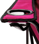 Trademark Innovations Portable Folding Pink Camp Chair, 19.5" L x 31" W x 34.5" H