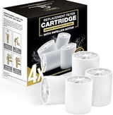 AquaHomeGroup 20-Stage Premium Shower Filter Replacement Cartridge with Spin Propeller 4-Pack (No Housing) - Water Filter Refill Compatible with Any Shower Filter of Similar Design 15 and 20 Stages