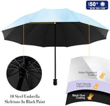 UPF 50+ Beach Umbrella with Adjustable Universal Clamp