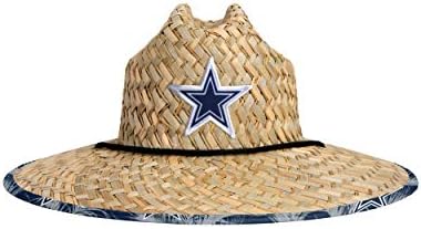 FOCO Men's NFL Team Logo Floral Lifeguard Beach Straw Sun Hat