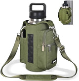 icolor Magnetic Gym Bag Water Bottle Carrier Holder with Phone Pockets & Shoulder Strap,5 Built-in Magnets Gym Bottle Pouch Sleeve,Magnetic Bag Gym Accessories Organizer for Men Women