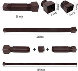 2 Pack Rain Gutter Downspout Extensions, Upgraded Flexible Drain Downspout Extender, Rainwater Drainage Diverter with Mini Connector, Extendable from 20 to 127 Inches