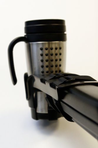 Nearly Universal OH - Wheelchair Cup Holder, Cup Holder for Electric Wheelchair and Mobility Scooter, Black