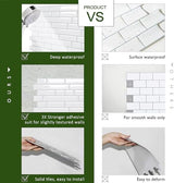 STICKGOO Peel and Stick Backsplash - 10 Sheets of 12”×12” - 3D Self Adhesive Peel and Stick Tile Backsplash for Kitchen & Bathroom