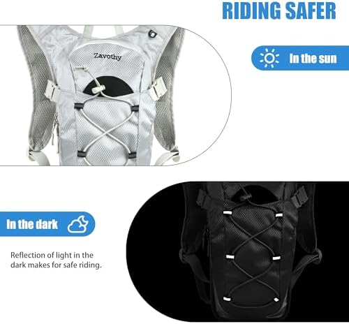 Zavothy Hydration Backpack with 2L Hydration Bladder Water Backpack for Hiking Hydration Pack for Running Cycling Hiking