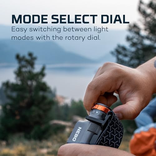NEBO Transcend 1500 Rechargeable Headlamp | 1,500 Lumens, 5 Light Modes, Detachable Magnetic Work Lamp, Waterproof, Bright LED Head Light for Hiking & Camping, Includes USB Charging Cable