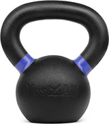 Yes4All Powder Coated Cast Iron Kettlebell Strength Training Kettlebells Weight Set for Full Body Workout, Home Gym