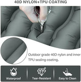 Camping Sleeping Pad, Ultralight Camp Pad with Pillow, Built-in Foot Pump, Inflatable Sleeping Pad, Compact Size for Camping, Backpacking, Hiking and Traveling - Gray