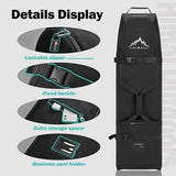 Himal Outdoors Soft-Sided Golf Travel Bag with Wheels - Heavy Duty 600D Polyester Oxford Wear-Resistant, Excellent Zipper Universal Size