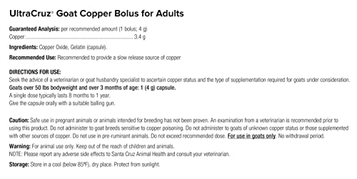 UltraCruz - sc-363568 Goat Copper Bolus Supplement for Adults, 25 Count x 4 Grams