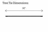 MONARCA SUPPLIES Tree Ties with Complimentary Nail, 32 Inch Black Heavy Duty Ties for Plant Support and Landscaping, 10 Pack