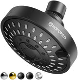 HOPOPRO 5-Mode High Pressure Shower Head - The Washington Post, NBC News, Today TV Show Recommended - High Flow Fixed Showerheads (4 Inch Matte Black)