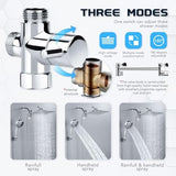 10''Rainfall Shower Head with Handheld Combo High Pressure 8+2 MODE built-in power wash, Stainless Steel Chrome Showerhead with 11'' Extension Arm Height/Angle Adjustable with Holder&60"Hose