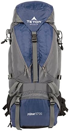 TETON Sports Hiker 3700 Ultralight Internal Frame High-Performance Backpack for Hiking, Camping, Travel, and Outdoor Activities; 60L, Navy