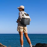 Maelstrom Cooler Backpack, 36 Cans Insulated Backpack Cooler, Soft Leakproof Double Deck Cooler Bag, Lightweight Lunch Backpack for Men & Women,Perfect for Beach Travel, Camping & Work-Beige gray