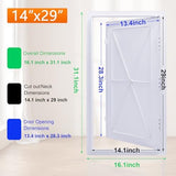Suteck Plumbing Access Panel for Drywall Ceiling 14 x 29 Inch Reinforced Plastic Wall Access Doors Removable Hinged White