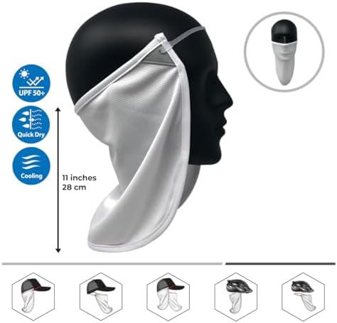 UV Sun Protection Neck Drape Adjustable Multifunctional 2 in 1 Face Covering for Outdoor Fishing - Unisex