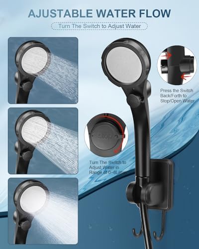 AUTOPkio Portable Camping Shower, 6000mAh Rechargeable Camp Shower Pump with USB Cable & Electric Outdoor Shower Head Sprayer for Camping, Hiking, Pet Bathing, Washing