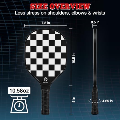 DULCE DOM Pickleball Paddles Set of 2/4 - USAPA Approved, Fiberglass Surface Pickleball Racket with 4 Indoor Outdoor Pickleball Balls and Pickleball Bag, Ideal Training Equipment Gift for Men & Women