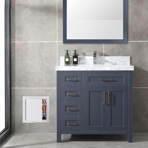 Suteck Plastic Access Panel for Drywall Ceiling 12 x 12 Inch Reinforced Plumbing Wall Access Doors Removable Hinged White