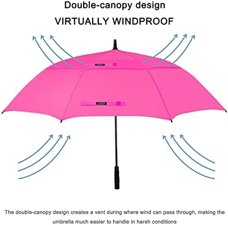 G4Free 47/54/62/68 Inch Automatic Open Golf Umbrella Oversize Extra Large Double Canopy Vented Windproof Waterproof Stick Umbrellas