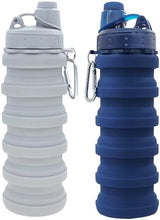 Collapsible Water Bottles Travel water bottle Sports Portable Sport Water Bottle Reusable Water Bottles comes with mountaineering Buckle 500ml silicone Water-proof camping water bottle