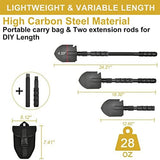 Folding Shovel, (24.21'') Camping Shovel, Survival Off Road E Tool Shovel, with Pickaxe, Portable Bag, High Carbon Steel, for Digging, Backpacking, Hiking, Gardening, Emergency, Outdoor