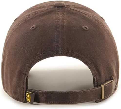 47 Brand MLB Team Color Home Primary Logo Clean Up Adjustable Baseball Cap Hat, Adult One Size Fits All