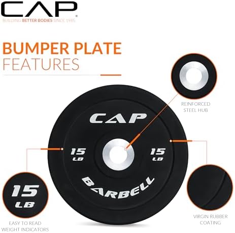 CAP Barbell Rubber Olympic Bumper Plate | Multiple Options/Colors