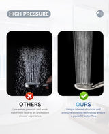JDO Shower Head with Handheld, High Pressure Handheld Shower Head 9 Settings, Detachable Shower Head Set with Stainless Steel Hose and Shower Bracket (Brushed Nickel)