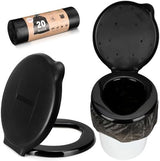 Glenmal 5 Gallon Bucket Toilet Seat with Lid Camping Bucket Toilet Seat with Bags Portable Emergency Lid for Adults Outdoor Luggable Cover for 5 Gallon Accessories