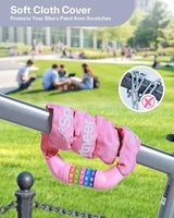 Sportneer Bike Lock: 5 Digit Combination High Security Anti Theft Bike Chain Lock - 3.2/3.6/4ft Heavy Duty Keyless Bicycle Lock for Bike, Motorcycle, Scooter, Door & Gate - 4/6mm Thick, Easy to Use