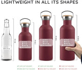 Bambaw Non-insulated 32 oz Water Bottle, Reusable Water Bottle Red, Single Wall Stainless Steel Water Bottle, Travel Water Bottle 32oz, Metal Water Bottle with Handle – Red Berry