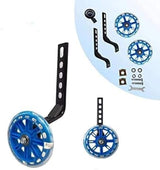 training wheels flash mute wheel bicycle stabiliser mounted Kit compatible for bikes of 12 14 16 18 20 Inch， 1 Pair