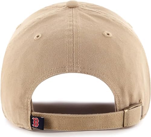 47 Brand MLB Khaki Primary Logo Clean Up Adjustable Strap Baseball Dad Hat Cap, Adult One Size Fits All
