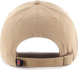 47 Brand MLB Khaki Primary Logo Clean Up Adjustable Strap Baseball Dad Hat Cap, Adult One Size Fits All