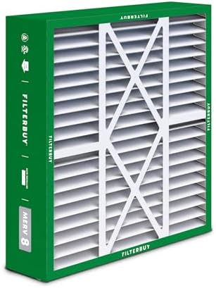 Filterbuy 16x20x5 Air Filter MERV 8 Dust Defense (2-Pack), Pleated HVAC AC Furnace Air Filters for Honeywell FC100A1003, Lennox X0592, and More (Actual Size: 15.75 x 19.75 x 4.38 Inches)