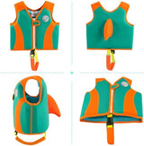 Pottwal Swim Vest for Kids - Swim Jacket for 1-2 Years (24-33LBS) - Buoyancy Aid Made of Neoprene & EPE - with Adjustable Crotch Strap