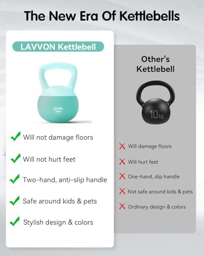 Soft Kettlebell - Cushioned Impact-Resistant Base and Anti-Slip, Kettle bell Anti-Slip Grip Weight for Home Workouts, Safe Strength Training Kettlebells Sets for Women & Men, With Non-slip Gloves