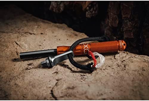 Exotac nanoSTRIKER XL Self Contained Ferrocerium Fire-Starter with Stainless Steel and Tungsten Carbide Striker, Waterproof 1/4 in. Ferro Rod Produces Up To 3,000 Fire-Starting Strikes