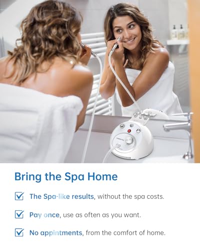 At-home Microdermabrasion Machine, UNOISETION 2 in 1 Dermabrasion Facial Machine for Exfoliation & Blackhead Removal, Diamond Micro Dermabrasion for Skin Care, Beauty Gifts for Women, White