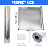 YoleShy Double Reflective Insulation 48 in X 10 FT RV Window Insulation for Summer Heat Reflective Window Film for Roof, Car, Garage Doors