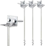 Ground Anchors Screw In - 24" Set of 4,6,8 with Brackets and Drill Bit - Earth Anchors - Mobile Home Anchors - Storage Shed Anchor Kit - Swing Set Anchors for Metal Swing Set - Playset Anchors - Ties