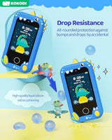 KOKODI Kids Smart Phone, Touchscreen HD Dual Camera Cell Phone for Kids, Christmas Birthday Gifts Dinosaur Child Play Phone for Boys 3-10, Travel Toy Preschool Learning Education Toy