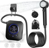 Portable Shower - 8000mAh Rechargeable Camping Shower Pump with Bath Sponge, 4 Spray Modes, IPX8 Waterproof, Ideal for Outdoor Camping, Travel, Car Washing, Pet Bathing, and Watering Plants