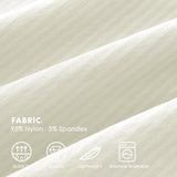 Willit Women's Quick-Dry Capris Hiking Travel Pants Striped Woven Workout Pants with Pockets Lightweight